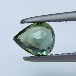 0.68 Cts  Natural  Green Sapphire Loose Gemstone Pear Cut