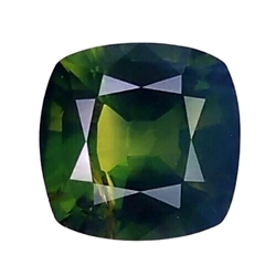 AIGS certified 2.17 CTS  Bluish green natural unheated sapphire octagonal  loose gemstones, "see video "