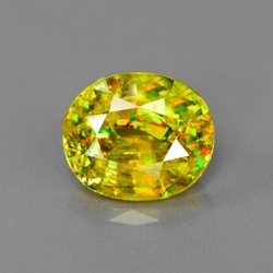 3.49 ct Sphene Loose Gemstone Multi Colors Green Color - GR7567-FC646-2154