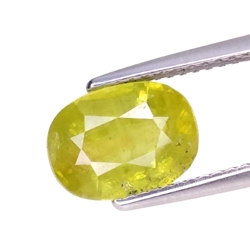 2.64cts Green natural sphene oval cut loose gemstones "see video"