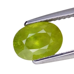 2.51cts Green natural sphene oval cut loose gemstones "see video"