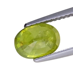 2.51cts Green natural sphene oval cut loose gemstones "see video"