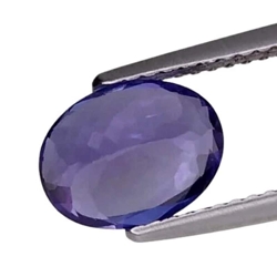 2.37CTS Blue natural tanzanite oval cut loose gemstones "see video"