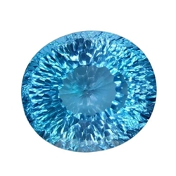 25.210CTS  Blue natural topaz oval fantasy loose gemstones "see video"