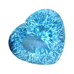 24.870CTS  blue natural topaz heart cut loose gemstones "see video"