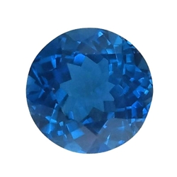 7.63 CTS London blue natural topaz round cut loose gemstones "see video"