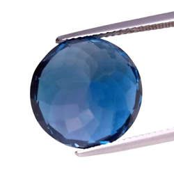 17.15 CTS London blue natural topaz round cut loose gemstones "see video"