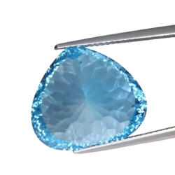 24.870CTS  blue natural topaz heart cut loose gemstones "see video"