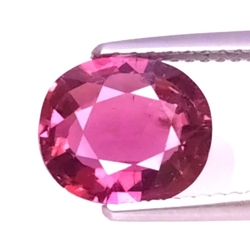 2.13 CTS  pink red natural rubellite (tourmaline) oval loose gemstones "see video "