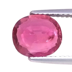 2.13 CTS  pink red natural rubellite (tourmaline) oval loose gemstones "see video "