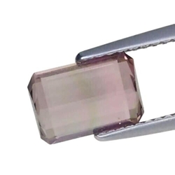 2.27 CTS pink green natural bi color tourmaline octagon cut loose gemstones "see video "