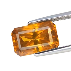 5.12 CTS  orange yellow natural zircon octagon cut loose gemstones "see video "