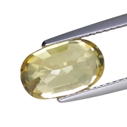 5.110 CTS  yellow natural zircon oval cut loose gemstones "see video "