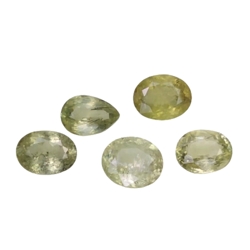 5.86cts Green natural diaspore oval pear cut 5pcs loose gemstones "see video"