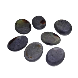 31.70cts Black natural star sapphire oval cabochon 7pcs loose gemstones "see video"